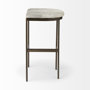 69385 - Millie 30H Hair-on-hide Seat W/ Gold Frame Bar Stool