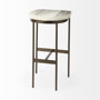 69385 - Millie 30H Hair-on-hide Seat W/ Gold Frame Bar Stool