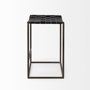 69392 - Clarissa 18.0L x 16.0W x 26.25H Black Woven Leather Seat W/ Gold Frame Counter Stool