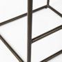 69392 - Clarissa 18.0L x 16.0W x 26.25H Black Woven Leather Seat W/ Gold Frame Counter Stool