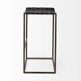 69394 - Clarissa 18.0L x 16.0W x 30.25H Black Woven Leather Seat W/ Gold Frame Bar Stool