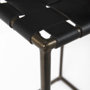 69394 - Clarissa 18.0L x 16.0W x 30.25H Black Woven Leather Seat W/ Gold Frame Bar Stool