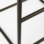 69394 - Clarissa 18.0L x 16.0W x 30.25H Black Woven Leather Seat W/ Gold Frame Bar Stool