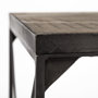 68471 - Trestman II 24" x 22.5" Square Top Medium Brown Wood and Iron Cross Braced End/Side Table 
