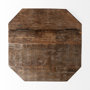 68902 - Esagono Octagonal Gold Metal-Clad Reclaimed Wood End/Side Table w/ Storage