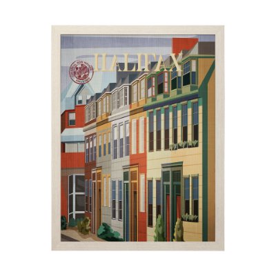 13791 - Halifax Go Canada (L) by Mercana Studio a Hand Embellished Decograph Framed Art Print