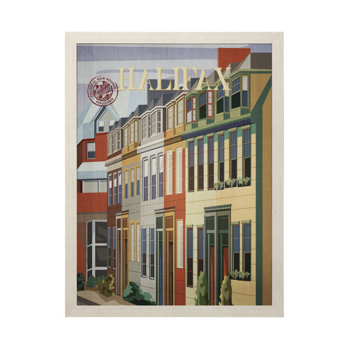 13791 - Halifax Go Canada (L) by Mercana Studio a Hand Embellished Decograph Framed Art Print