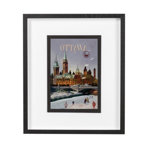 Ottawa Go Canada (M) by Mercana Studio a Framed Art Print Matted under Glass