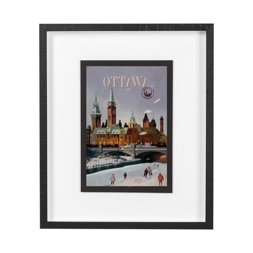 13778 - Ottawa Go Canada (M) by Mercana Studio a Framed Art Print Matted under Glass