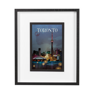 Toronto Go Canada (M) by Mercana Studio a Framed Art Print Matted under Glass