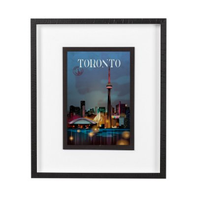 13779 - Toronto Go Canada (M) by Mercana Studio a Framed Art Print Matted under Glass