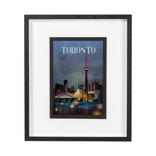 13779 - Toronto Go Canada (M) by Mercana Studio a Framed Art Print Matted under Glass
