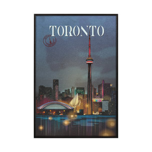 Toronto Go Canada (SM) by Mercana Studio a Hand Embellished Decograph Framed Art Print