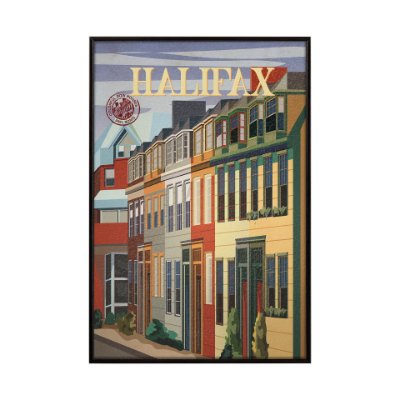 13771 - Halifax Go Canada (SM) by Mercana Studio a Hand Embellished Decograph Framed Art Print