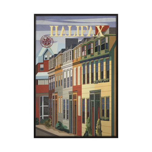 13771 - Halifax Go Canada (SM) by Mercana Studio a Hand Embellished Decograph Framed Art Print