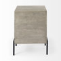 69303 -  Arelius 20L x 18W x 26H Gray Wood W/ Black Metal Frame End/Side Table