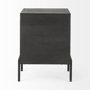 69207 - Arelius 20L x 18W x 26H Black-Brown Wood W/ Black Metal Frame End/Side Table
