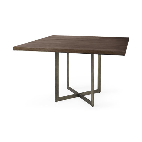 69564-AB - Faye 48.0L x 48.0W x 30.0H Medium Brown Square Dining Table