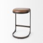 69267 - Tyson 17L x 18W x 28H Brown Leather W/ Metal Frame Counter Stool