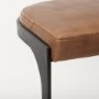 69267 - Tyson 17L x 18W x 28H Brown Leather W/ Metal Frame Counter Stool