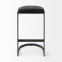 69271 - Tyson 17L x 18W x 31H Black Leather W/ Metal Frame Bar Stool