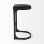 69271 - Tyson 17L x 18W x 31H Black Leather W/ Metal Frame Bar Stool