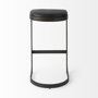 69271 - Tyson 17L x 18W x 31H Black Leather W/ Metal Frame Bar Stool
