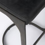 69271 - Tyson 17L x 18W x 31H Black Leather W/ Metal Frame Bar Stool