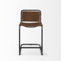 69277 - Berbick 20.5 x 24.75 x 39 Medium Brown Leather W/ Iron Frame Counter Stool