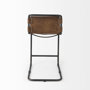 69277 - Berbick 20.5 x 24.75 x 39 Medium Brown Leather W/ Iron Frame Counter Stool