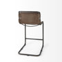 69277 - Berbick 20.5 x 24.75 x 39 Medium Brown Leather W/ Iron Frame Counter Stool