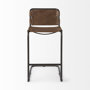 69280 - Berbick 43" Total Height Medium Brown Leather w/ Iron Frame Bar Stool