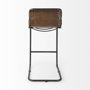69280 - Berbick 43" Total Height Medium Brown Leather w/ Iron Frame Bar Stool