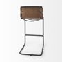 69280 - Berbick 43" Total Height Medium Brown Leather w/ Iron Frame Bar Stool
