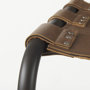 69280 - Berbick 43" Total Height Medium Brown Leather w/ Iron Frame Bar Stool