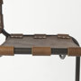 69280 - Berbick 43" Total Height Medium Brown Leather w/ Iron Frame Bar Stool