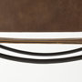 69280 - Berbick 43" Total Height Medium Brown Leather w/ Iron Frame Bar Stool