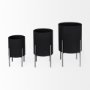 68841 - Claypoole (Set of 3) Black Plant Stands