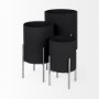 68841 - Claypoole (Set of 3) Black Plant Stands