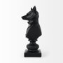 69287 - Murray 13H Black Painted Resin Fox in a Suit Bust