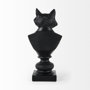69287 - Murray 13H Black Painted Resin Fox in a Suit Bust