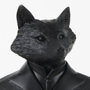 69287 - Murray 13H Black Painted Resin Fox in a Suit Bust
