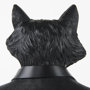 69287 - Murray 13H Black Painted Resin Fox in a Suit Bust
