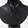 69287 - Murray 13H Black Painted Resin Fox in a Suit Bust