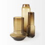 69543 - Amrita 8.3L x 8.3W x 9.7H Golden Brown Glass Vase