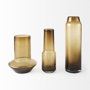 69544 - Amrita 4.1L x 4.1W x 11.9H Golden Brown Glass Vase