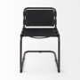 69273 - Berbick 33" Total Height Black Leather w/ Iron Frame Dining Chair