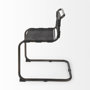 69273 - Berbick 33" Total Height Black Leather w/ Iron Frame Dining Chair