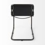 69273 - Berbick 33" Total Height Black Leather w/ Iron Frame Dining Chair