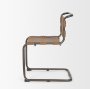 69274 - Berbick 33" Total Height Medium Brown Leather w/ Iron Frame Dining Chair 